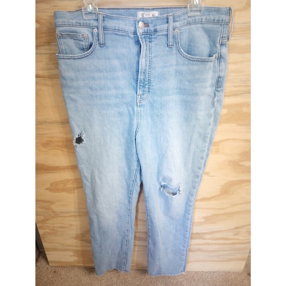 Women's Madewell Perfect Vintage Jean Light Wash 32 Raw Hem‎